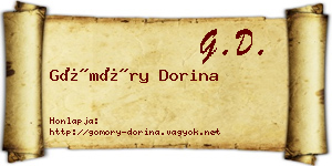 Gömöry Dorina névjegykártya